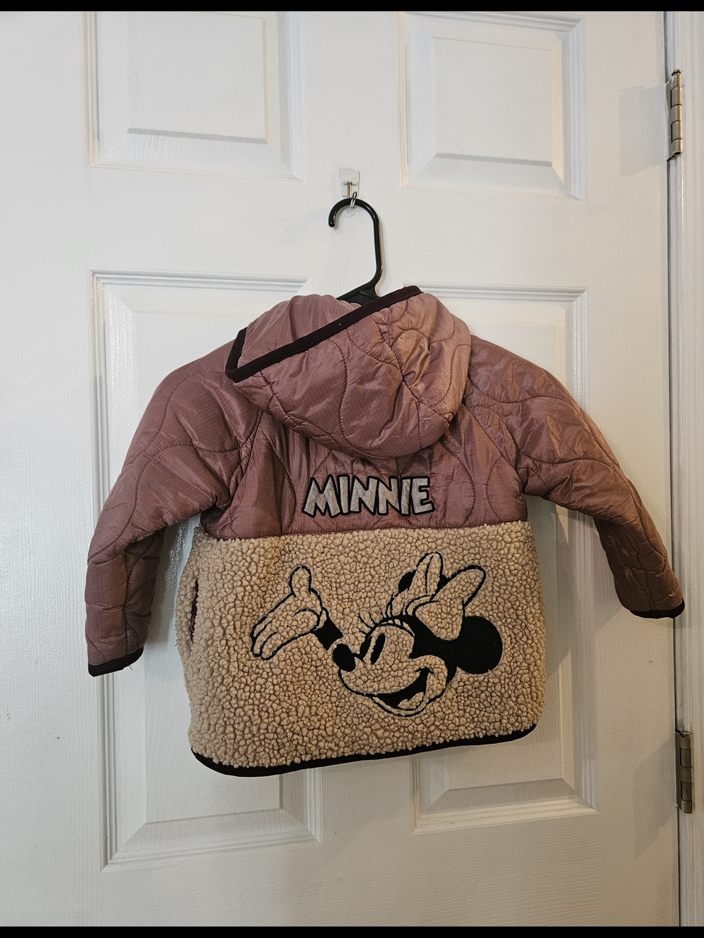 Zara Disney Minnie Toddler Girls Hooded Puffer Jacket